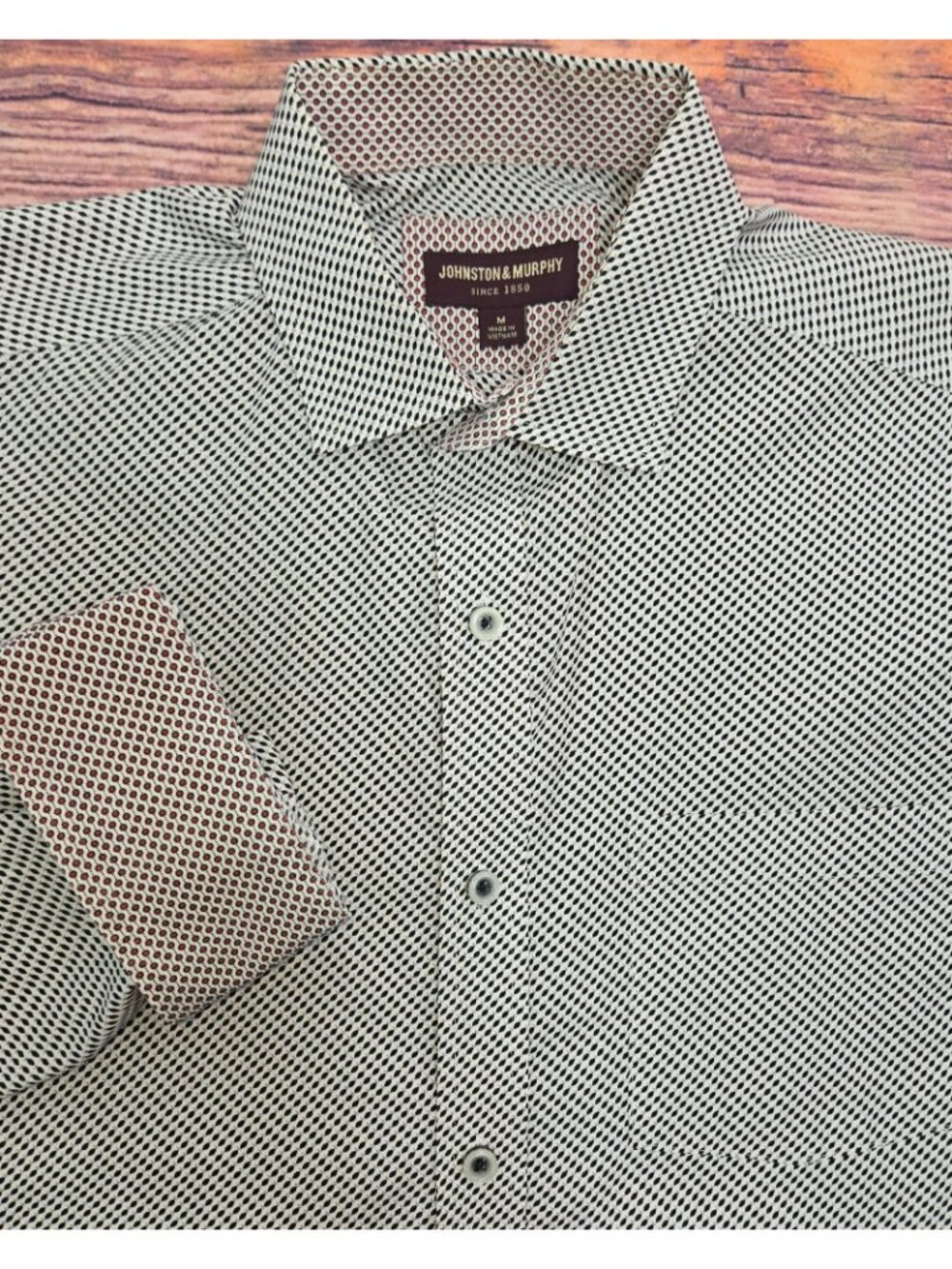 Johnston & Murphy Mens Geometric Button-Down Shirt Medium